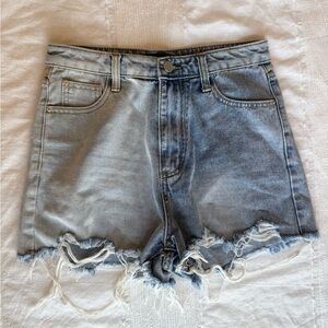 Two Toned Mood Denim Shorts
